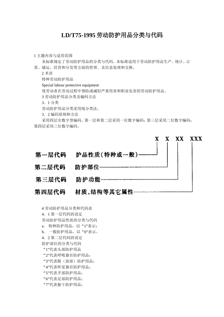 劳防用品分类及编号_第1页