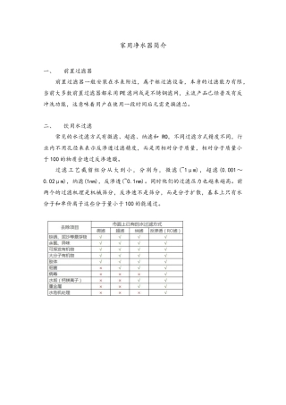 净水技术简介