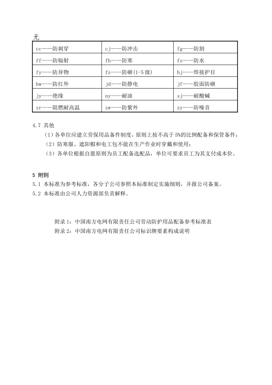 劳保配置标准_第3页