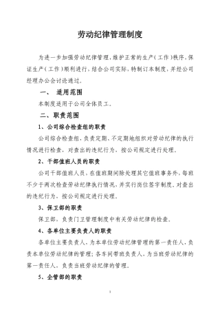 劳动纪律管理制度(同名13073)