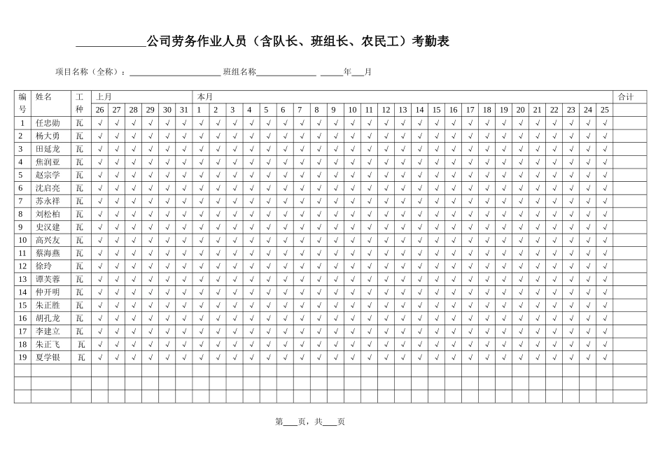 劳务队考勤表_第3页