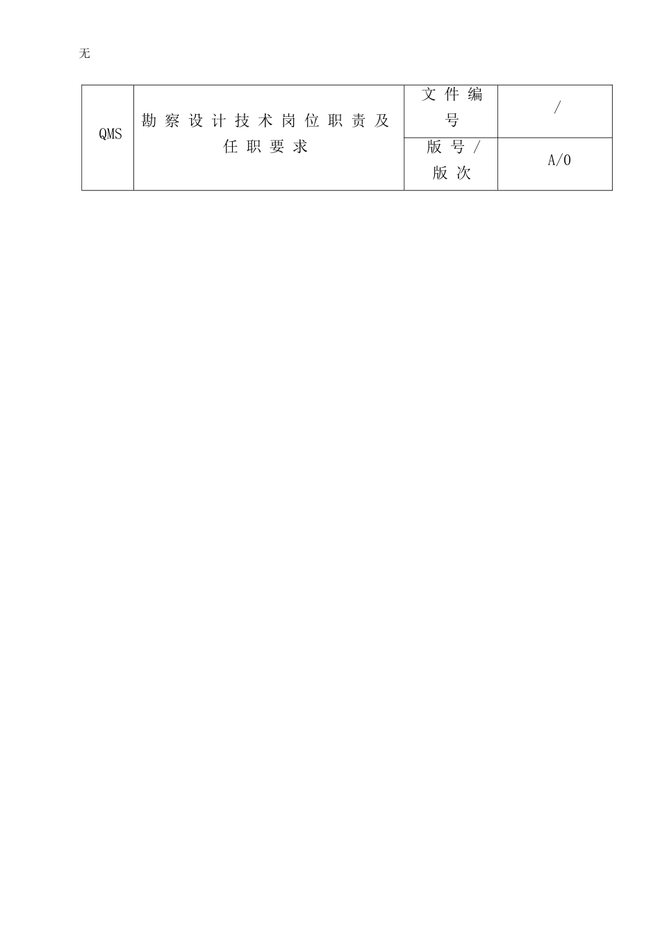 勘察设计技术岗位职责及任职要求_第1页