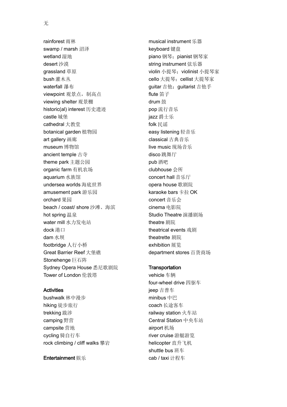 剑桥4-8IELTS听力场景词汇大全_第2页