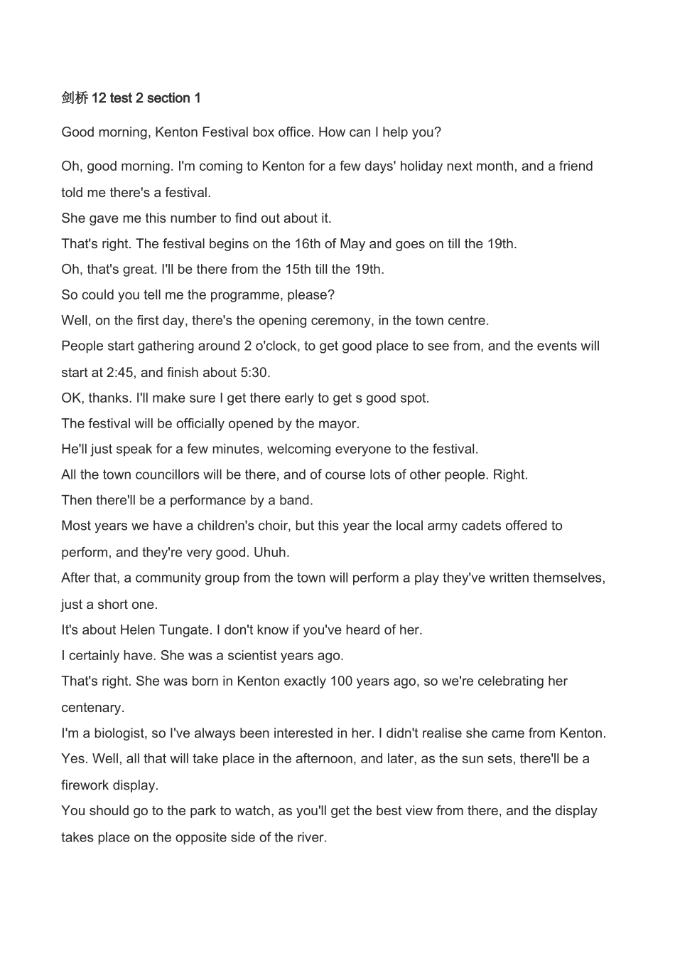 剑桥12-听力test-2文本_第1页