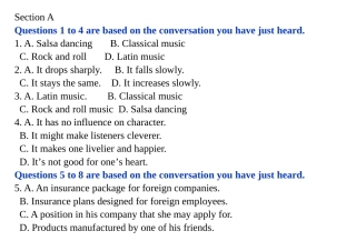 六级听力练习-II