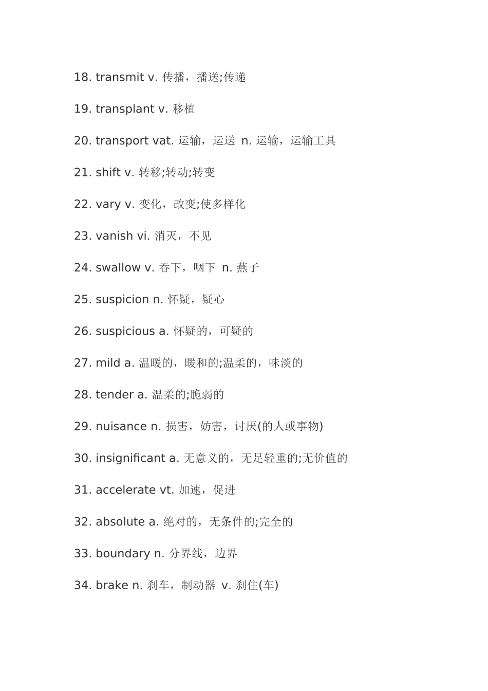 六级选词填空高频词汇_第2页