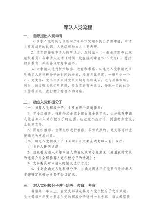 军队入党流程
