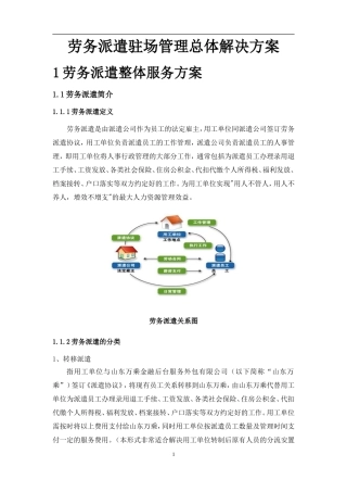 劳务派遣驻场管理制度