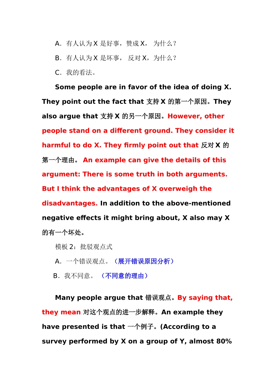 六级作文经典句型和模板_第3页