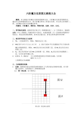 六阶魔方还原图文教程大全