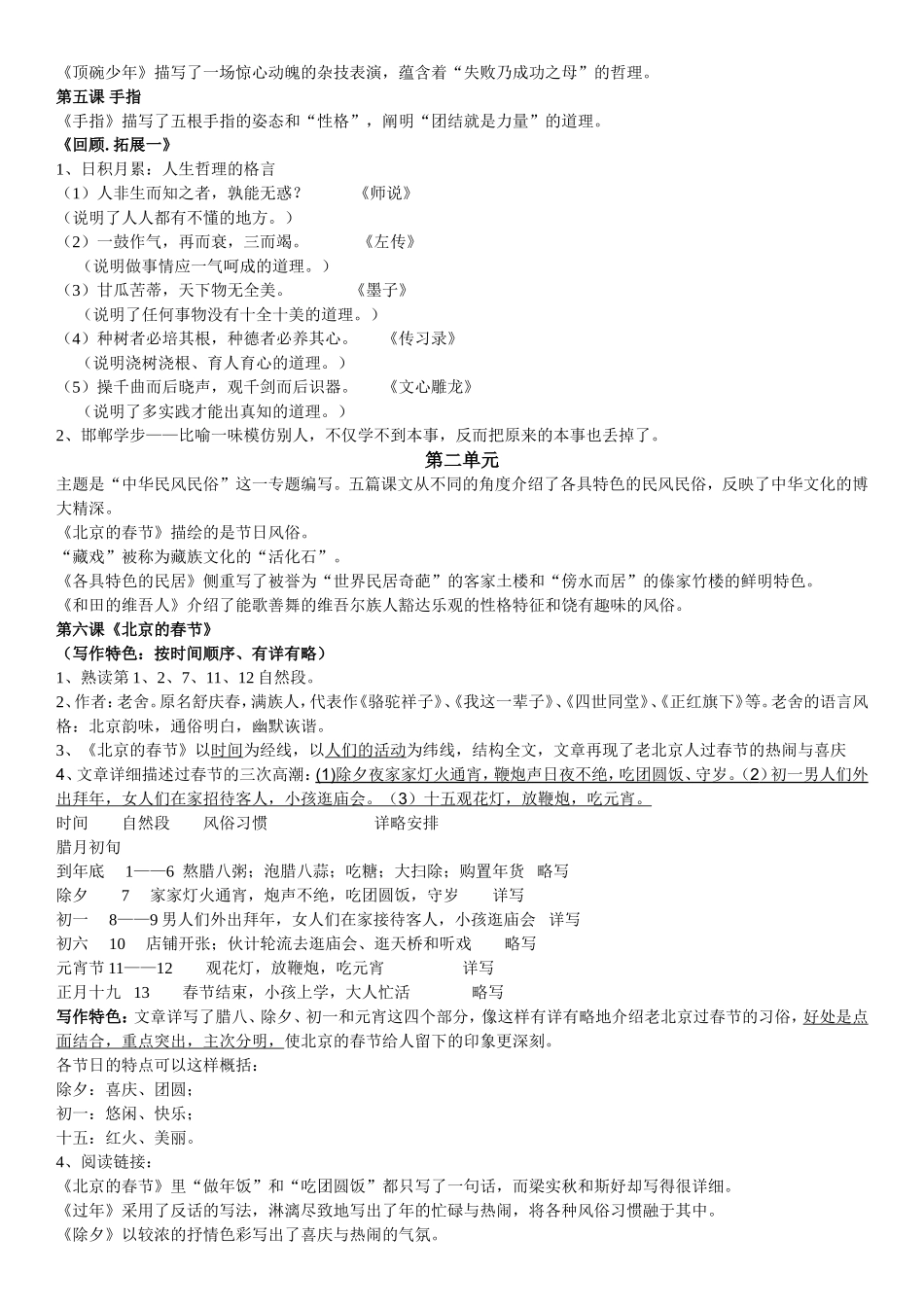 六年级语文下册知识点梳理_第3页