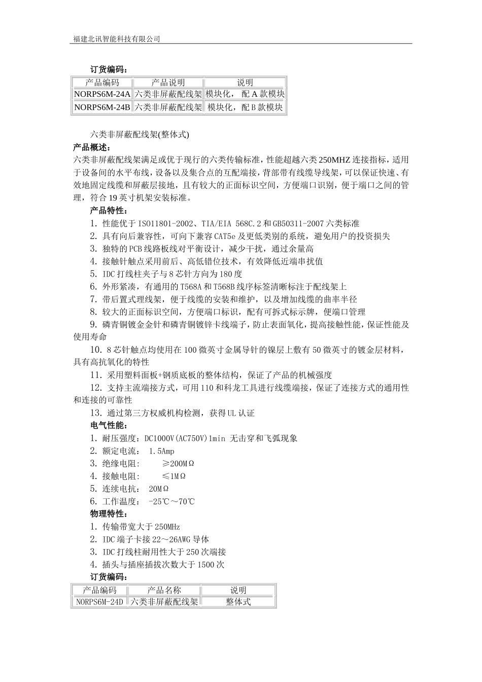 六类配线架(模块化、整体式、角形)_第3页