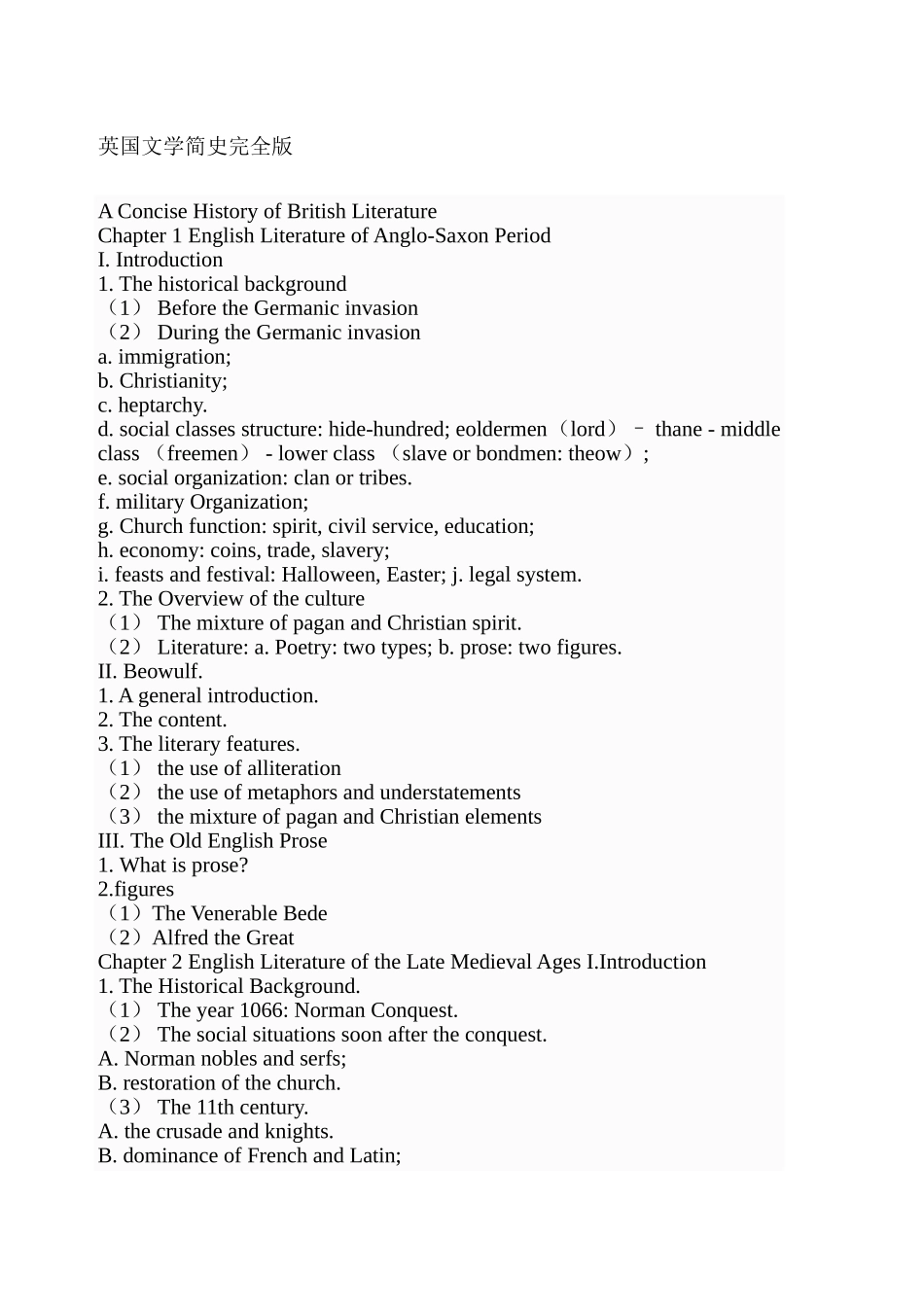 刘炳善《英国文学简史》完整版笔记(免费)_第1页