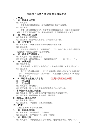 六普调查常见问题汇总