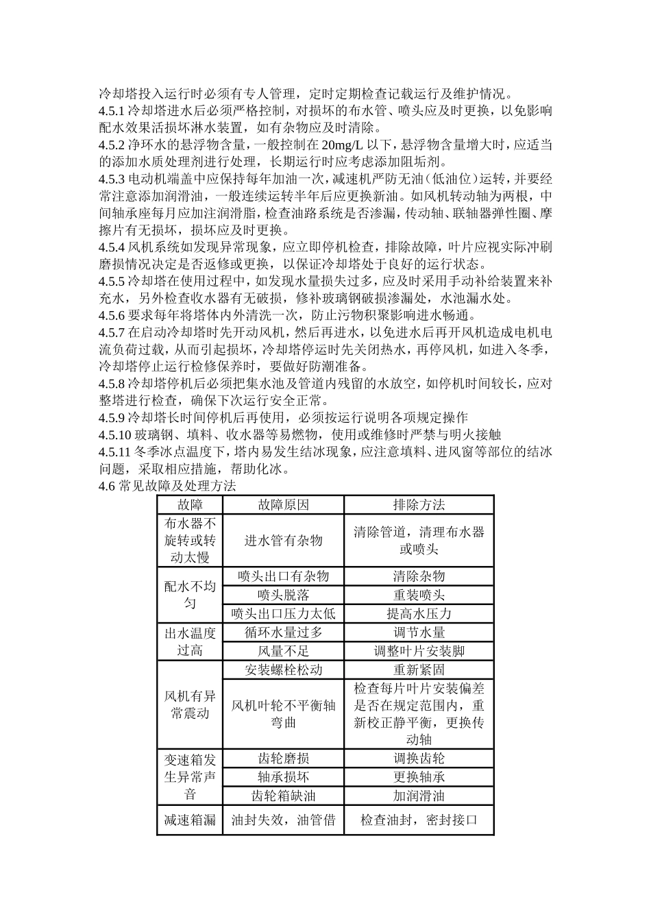 冷却塔使用、维护、维修SOP_第3页