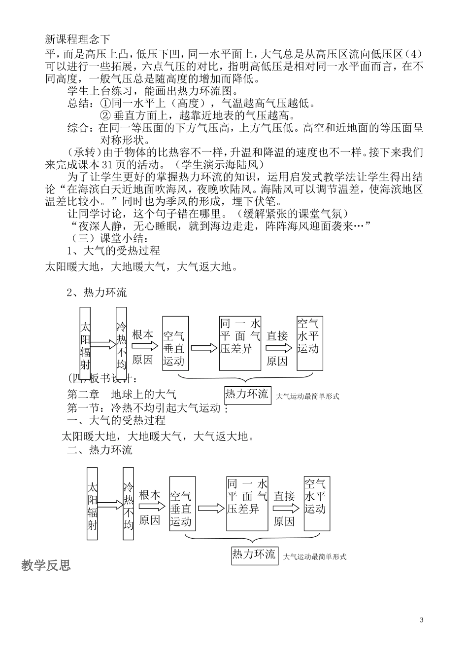 冷热不均的大气运动的教学设计_第3页