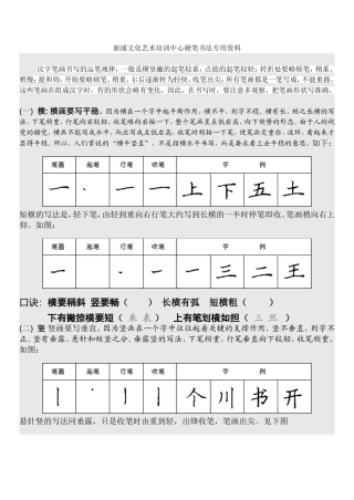 刘老师硬笔楷书入门笔画篇
