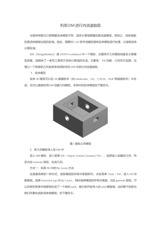 利用DM进行内流道抽取
