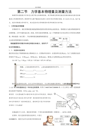 力学基本物理量与测量