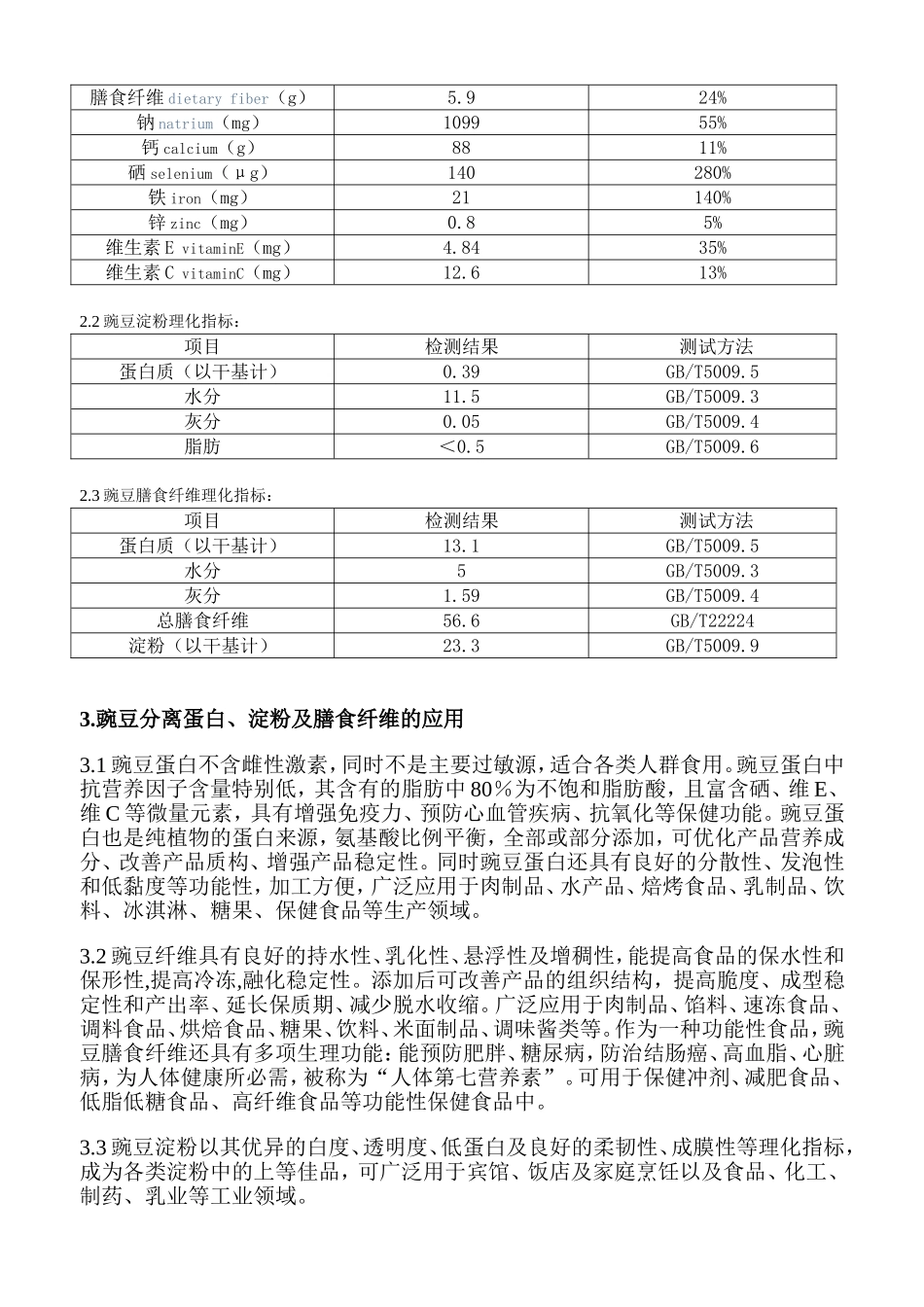 利用生物技术从豌豆中提取蛋白、淀粉、膳食纤维_第3页