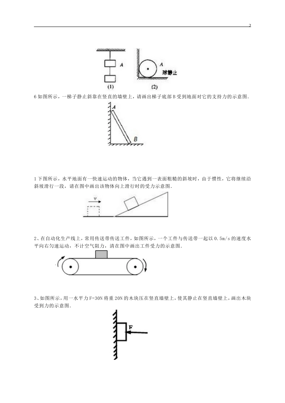 力学作图经典练习_第2页