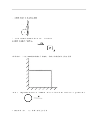力学作图经典练习