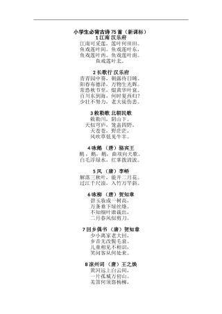 六年级语文下册│小学必背古诗75首原文【2019新人教版】