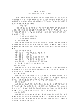 内部控制落实情况工作报告