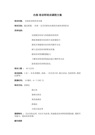 内部-培训师培训课程方案