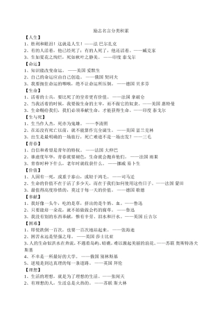 励志名言分类积累