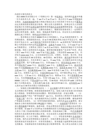 内部审计报告的范文