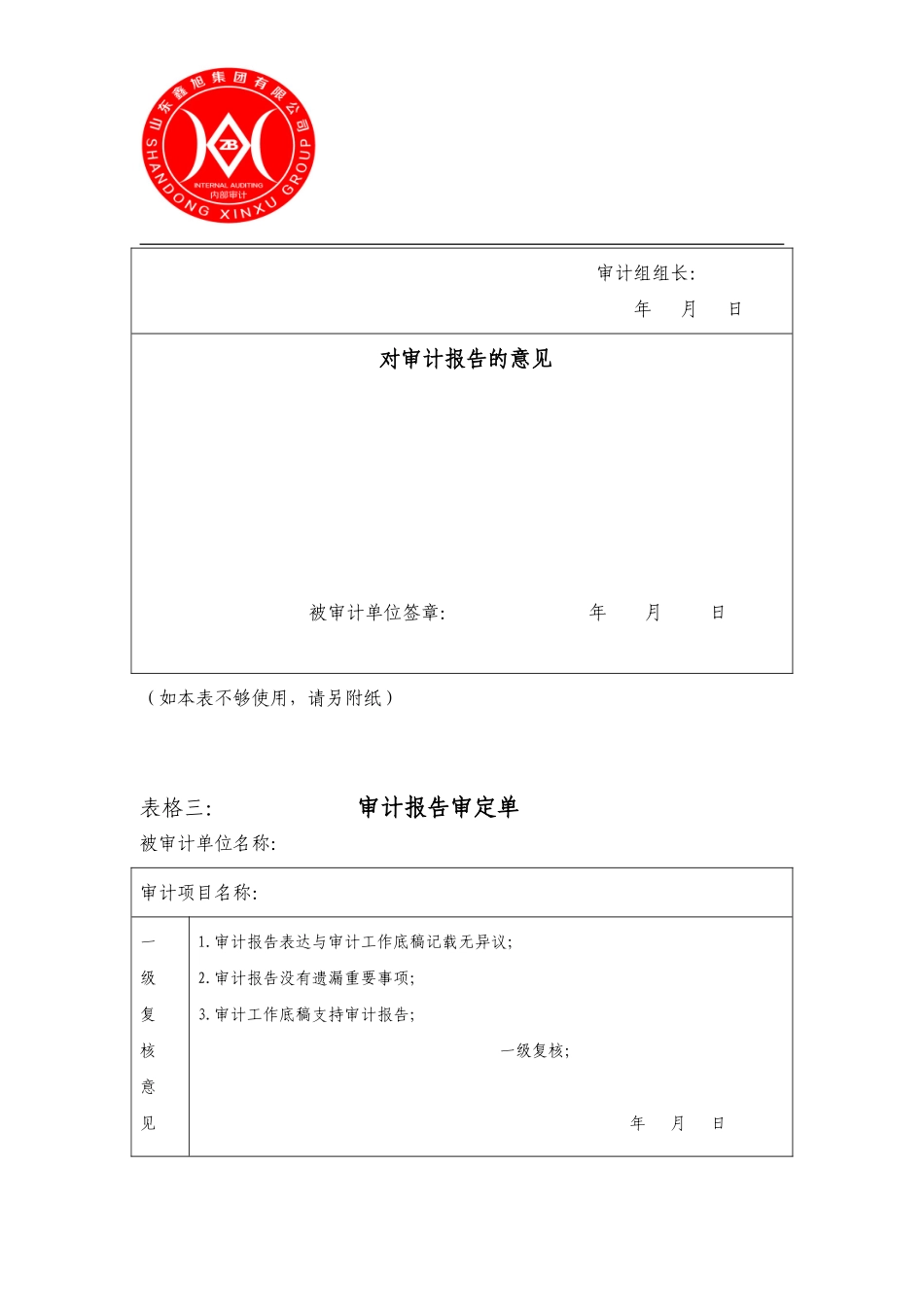 内部审计表格_第2页