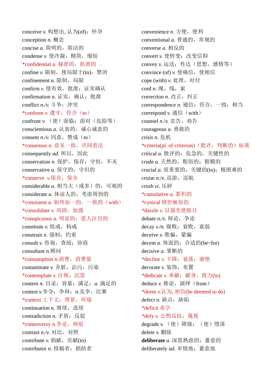 六级常考词汇_第3页