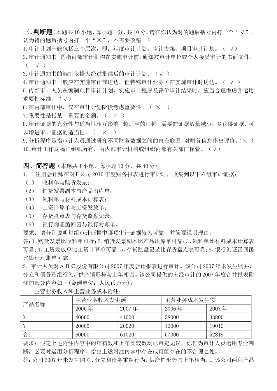 内部审计第2阶段测试题_第3页