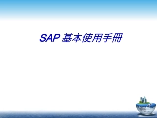 SAP基本使用手册