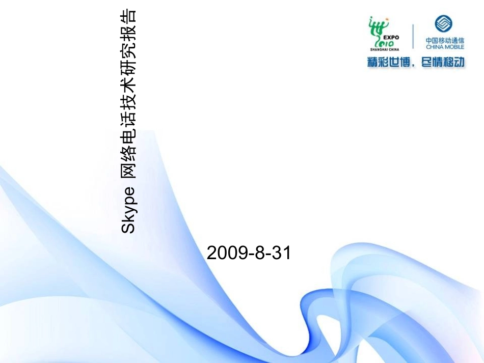 Skype网络电话技术研究报告_第1页