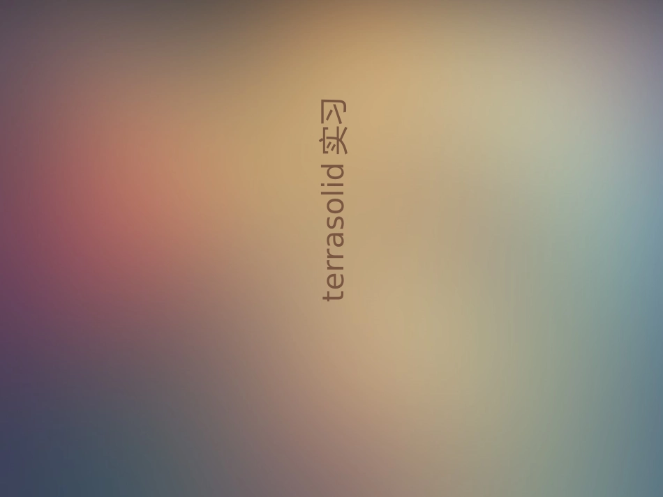 terrasolid实习报告_第1页