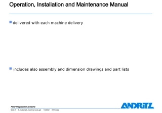 安德里茨设备操作安装维修手册