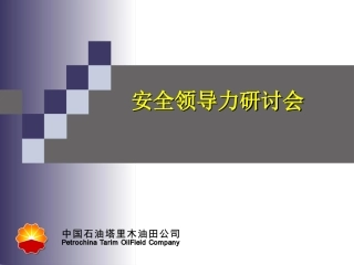 安全培训课件高层领导力研讨
