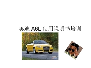 奥迪A6L使用说明书
