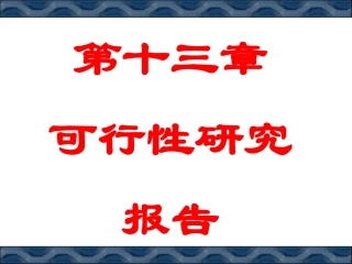补充可行性研究报告
