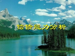 财务分析八偿债能力分析