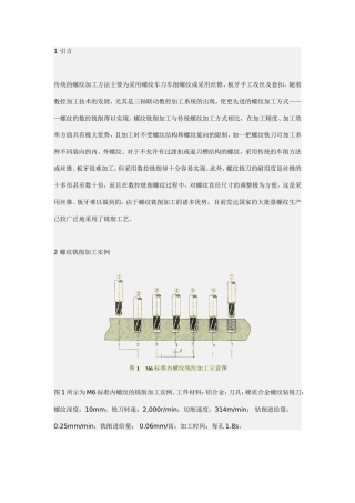 内螺纹铣削加工