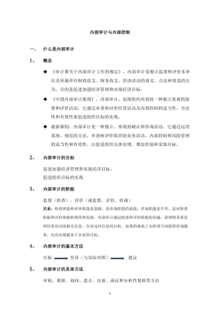 内部审计与内部控制