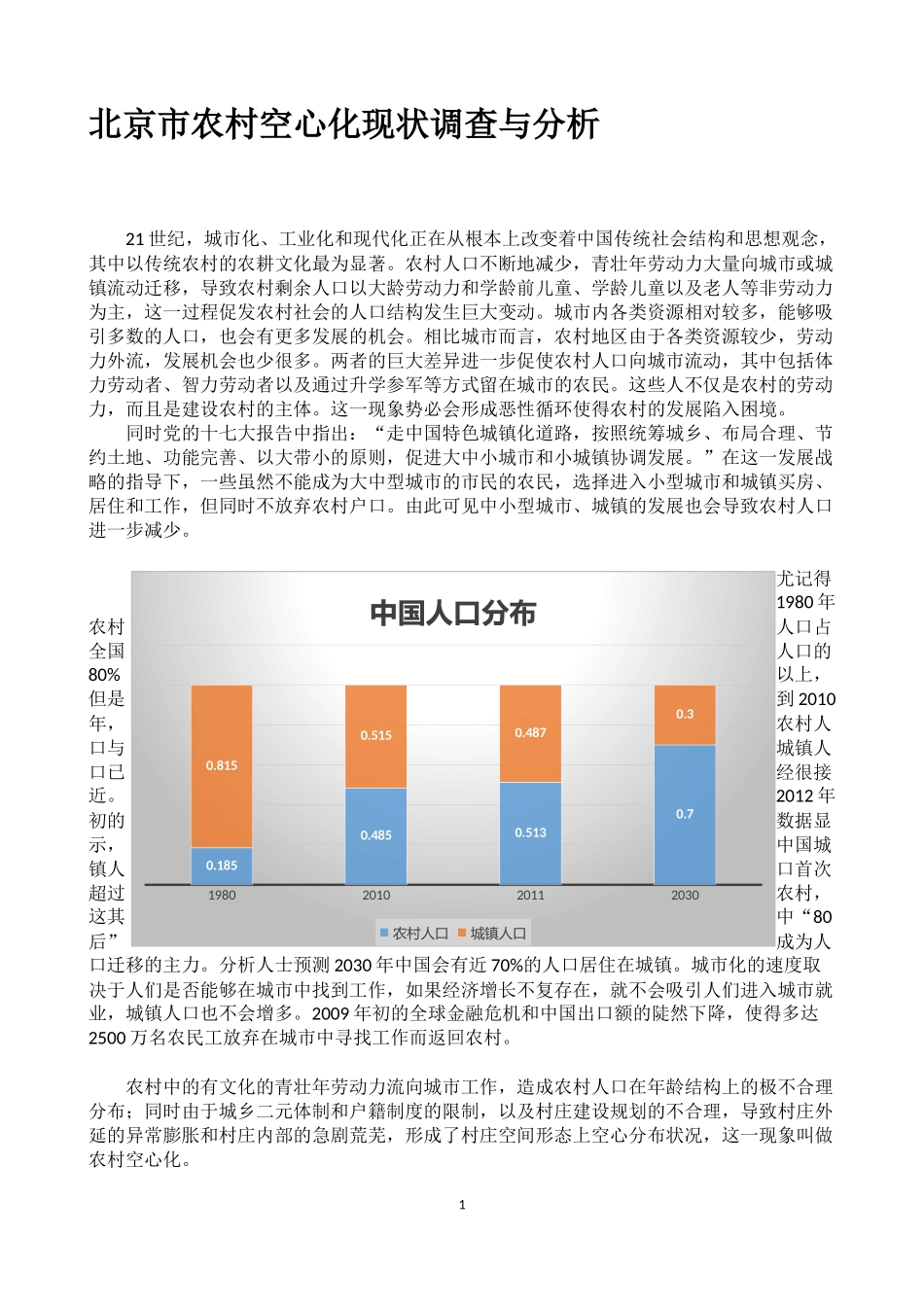 农村空心化现状调查与分析_第2页