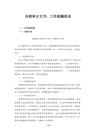 内部审计资料汇总