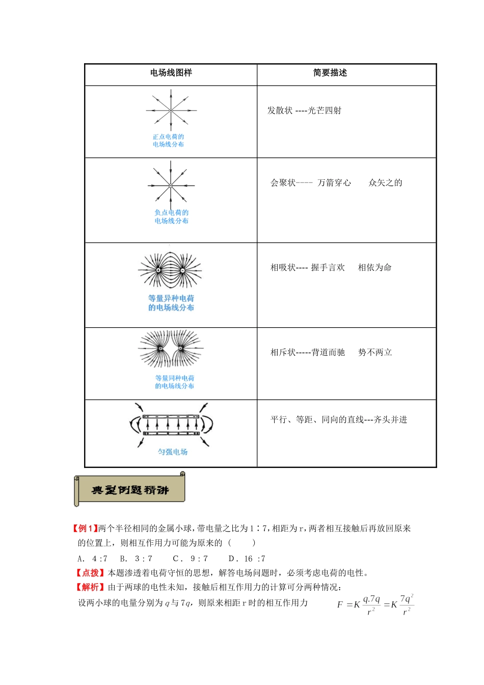 内部资料-专题一--电场力的性质_第3页