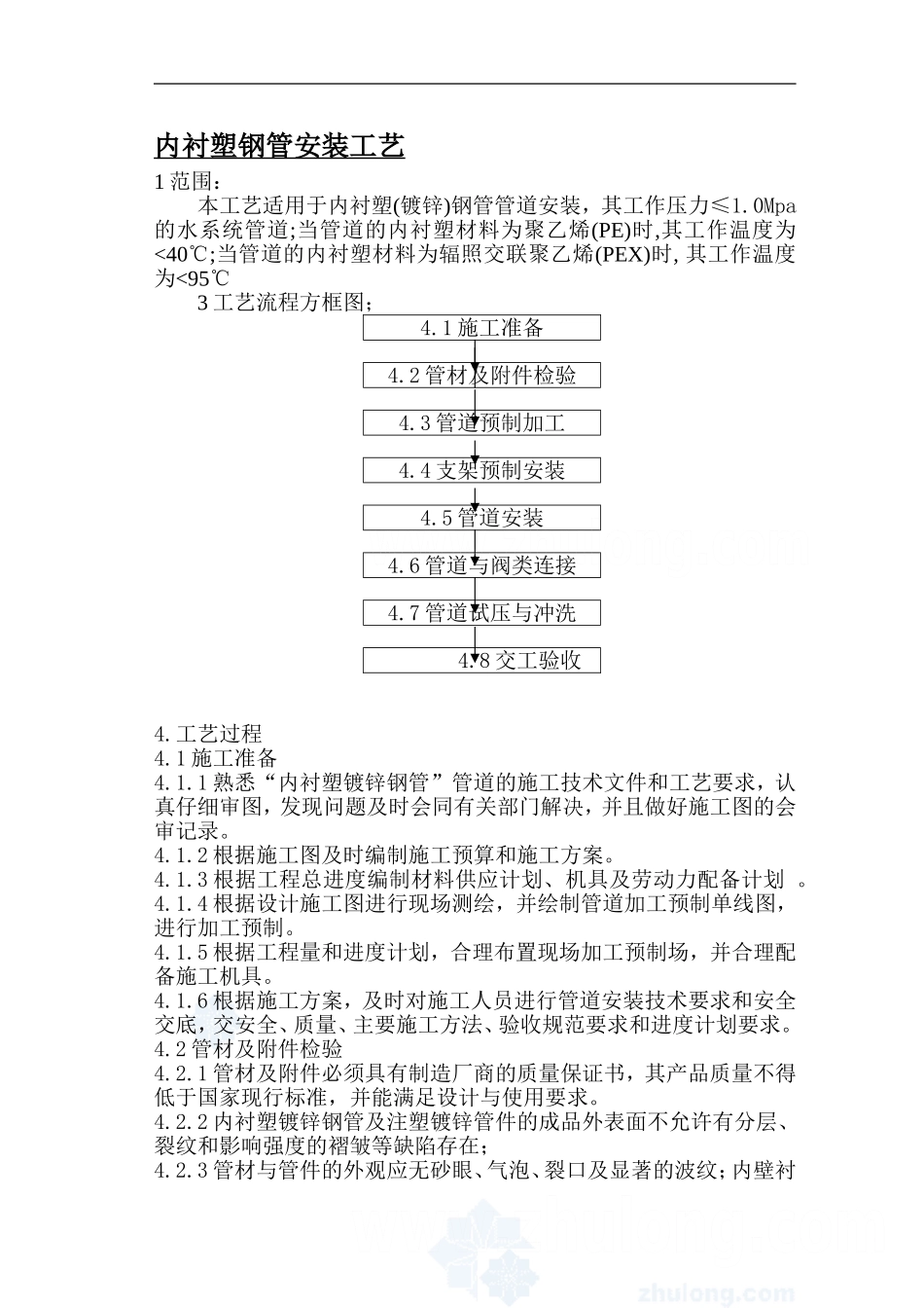 内衬塑钢管安装工艺p_第1页