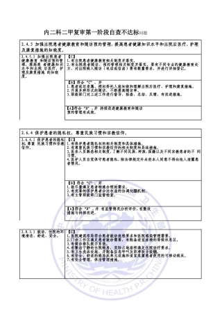 内二科二甲复审第一阶段自查)