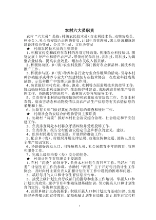 农村六大员职责